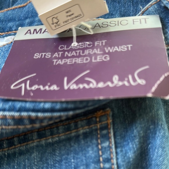 Gloria Vanderbilt Classic Medium Blue Tapered Leg Jeans Size 10S - Picture 5 of 7